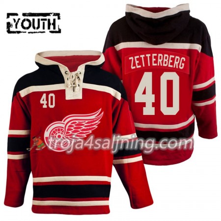 Detroit Red Wings Henrik Zetterberg 40 Röd Sawyer Hooded Sweatshirt - Barn